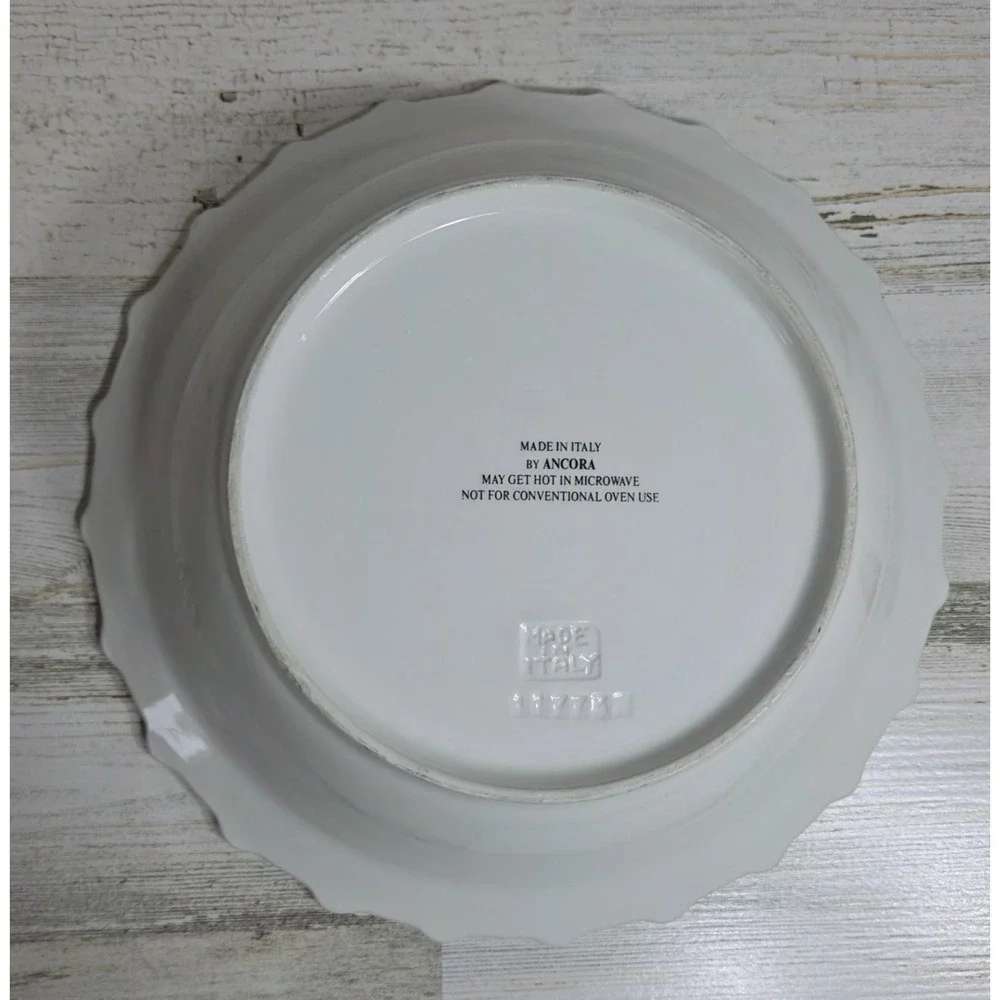 Ancora Italy Ceramic Serving Bowl Yellow Hobnail Dotted Pasta Salad 10.5